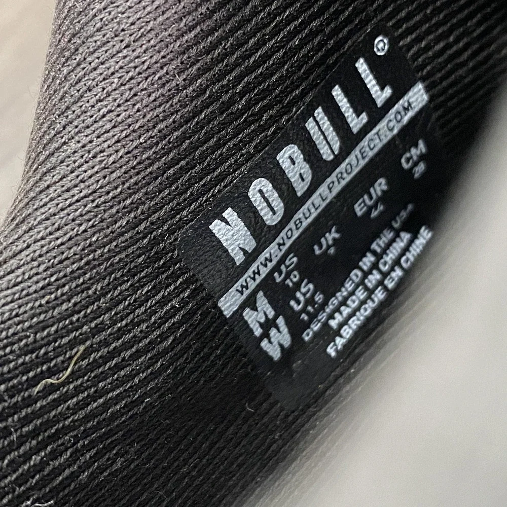 NOBULL Trainer Shoes Mens Size 9.5 Black SuperFabric Gum Sole Athletic Sneakers - Picture 11 of 12